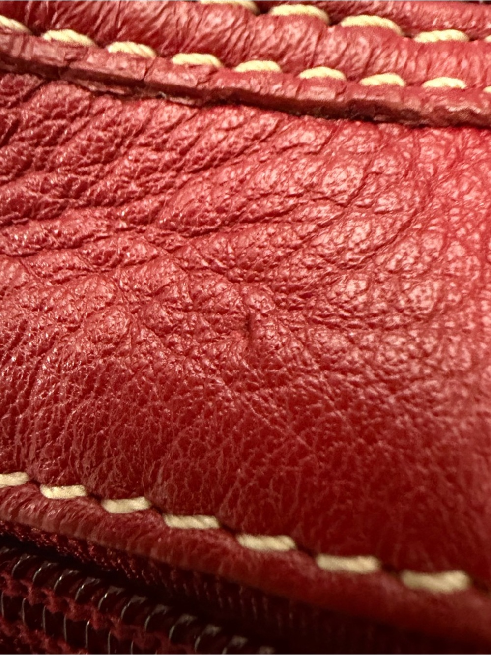 Wilsons Leather Red Mini Shoulder Bag Braided Strap Y2K - Picture 9 of 9